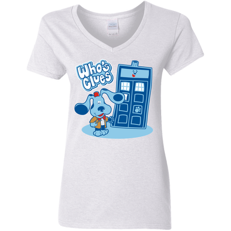 T-Shirts White / S Who's Clues Women's V-Neck T-Shirt