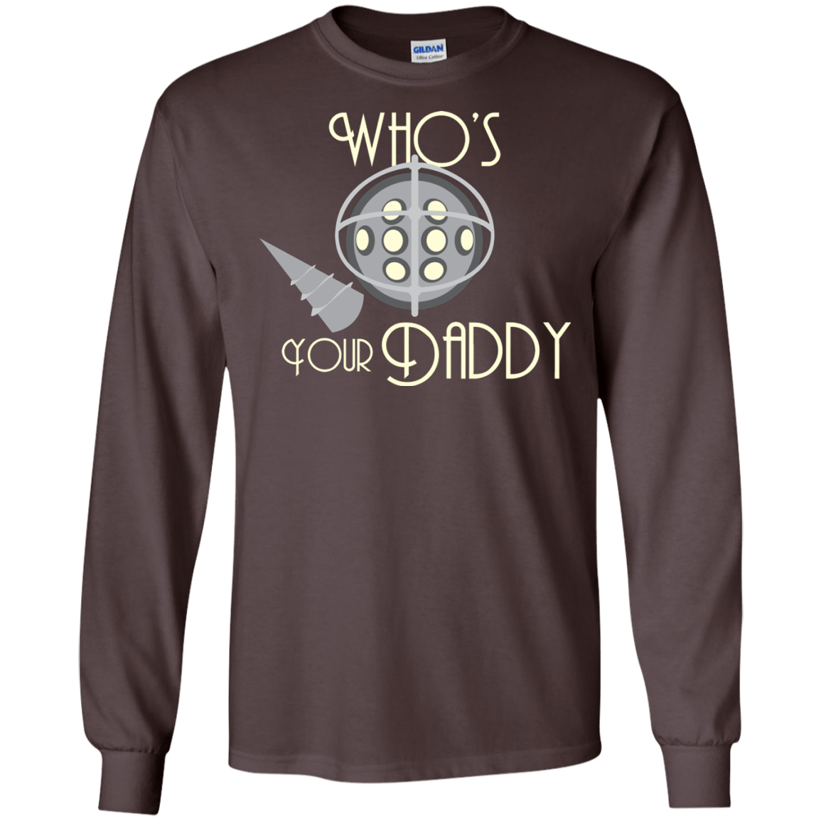 T-Shirts Dark Chocolate / S Who's Your Daddy Men's Long Sleeve T-Shirt