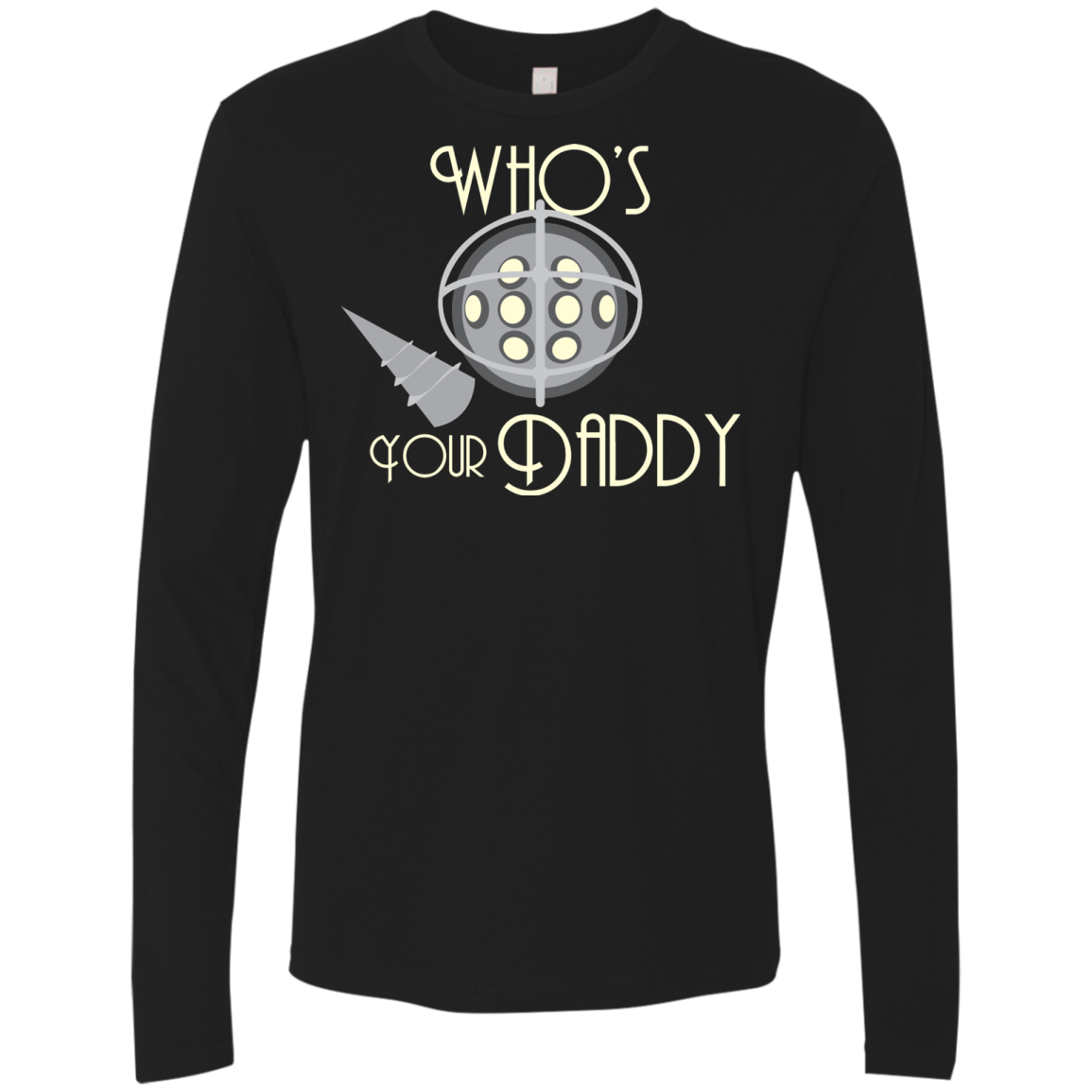 T-Shirts Black / S Who's Your Daddy Men's Premium Long Sleeve