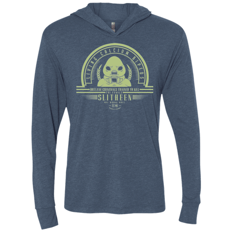 T-Shirts Indigo / X-Small Who Villains 2 Triblend Long Sleeve Hoodie Tee