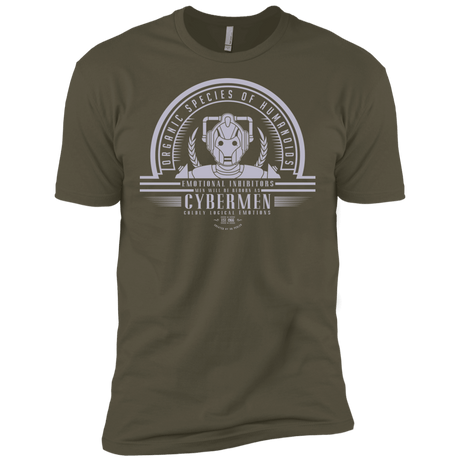 T-Shirts Military Green / X-Small Who Villains Cybermen Men's Premium T-Shirt