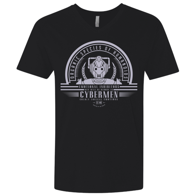 T-Shirts Black / X-Small Who Villains Cybermen Men's Premium V-Neck