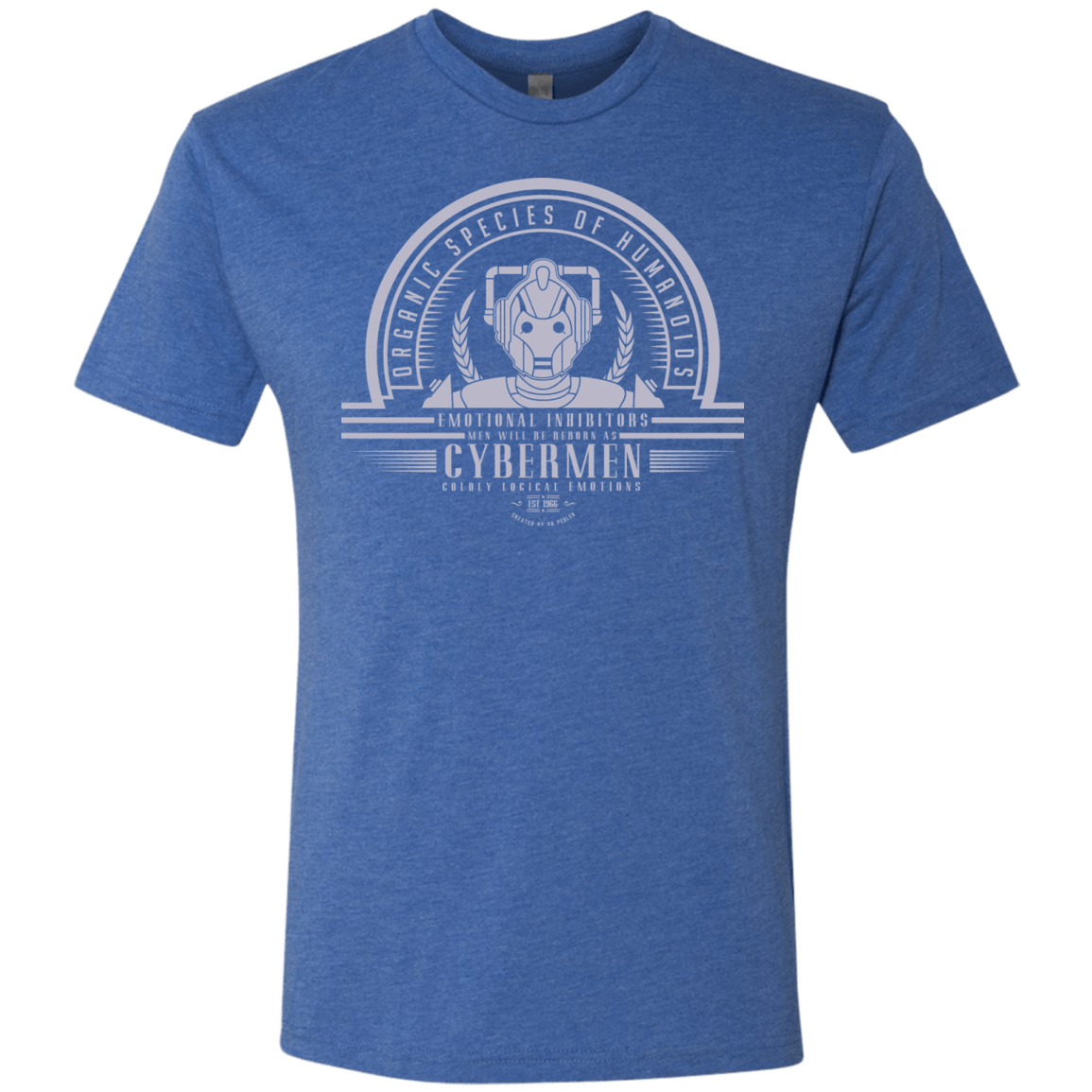 T-Shirts Vintage Royal / Small Who Villains Cybermen Men's Triblend T-Shirt