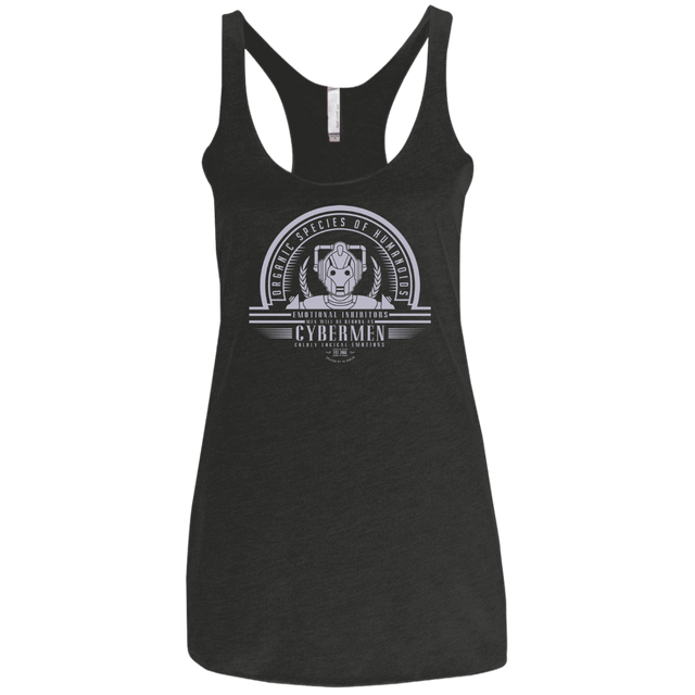 T-Shirts Vintage Black / X-Small Who Villains Cybermen Women's Triblend Racerback Tank