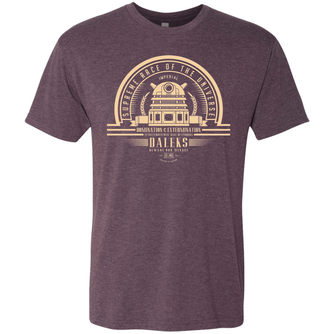T-Shirts Vintage Purple / Small Who Villains Daleks Men's Triblend T-Shirt