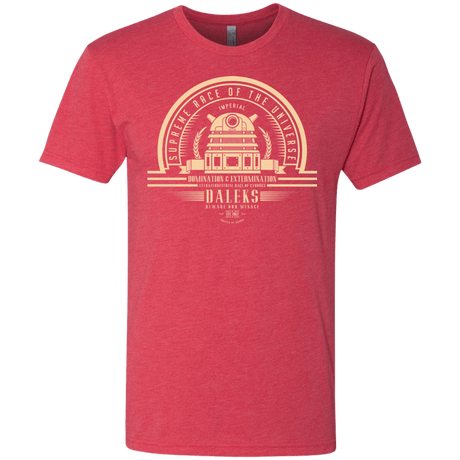 T-Shirts Vintage Red / Small Who Villains Daleks Men's Triblend T-Shirt