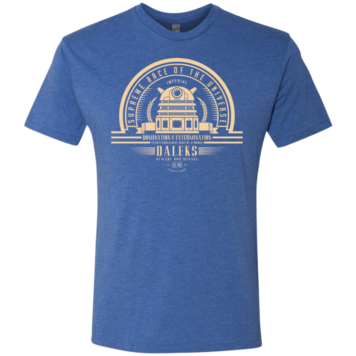 T-Shirts Vintage Royal / Small Who Villains Daleks Men's Triblend T-Shirt