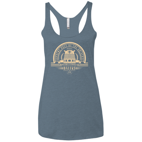 T-Shirts Indigo / X-Small Who Villains Daleks Women's Triblend Racerback Tank