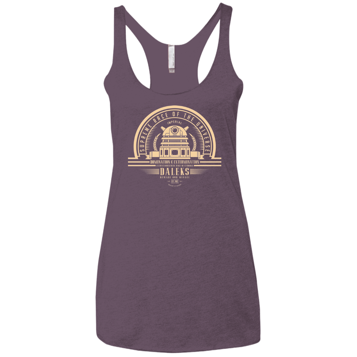 T-Shirts Vintage Purple / X-Small Who Villains Daleks Women's Triblend Racerback Tank