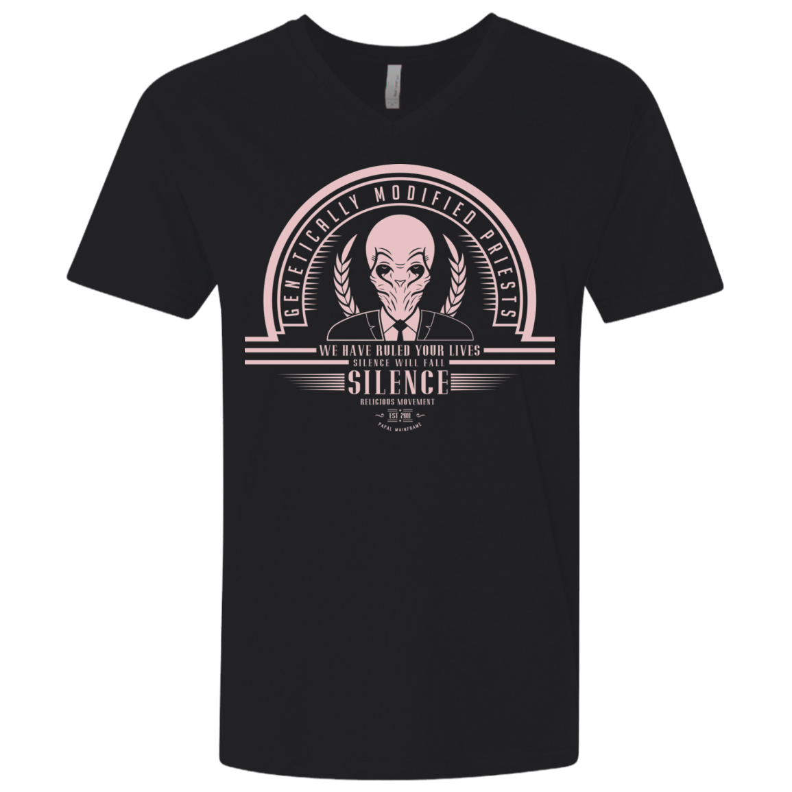 T-Shirts Black / X-Small Who Villains Silence Men's Premium V-Neck
