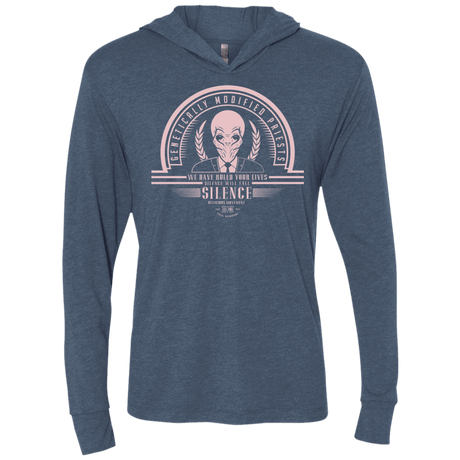 T-Shirts Indigo / X-Small Who Villains Silence Triblend Long Sleeve Hoodie Tee