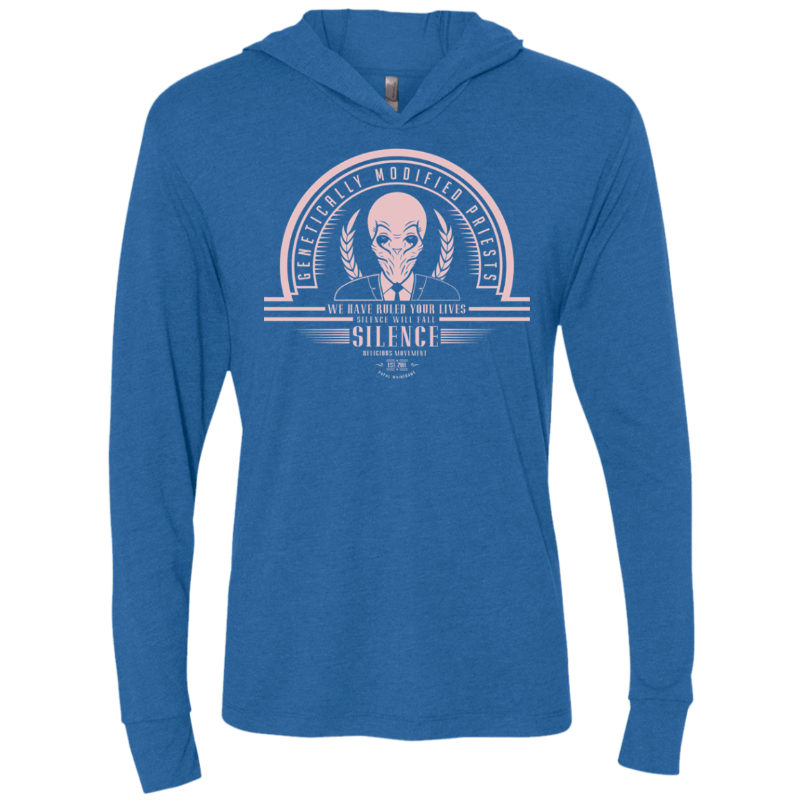 T-Shirts Vintage Royal / X-Small Who Villains Silence Triblend Long Sleeve Hoodie Tee