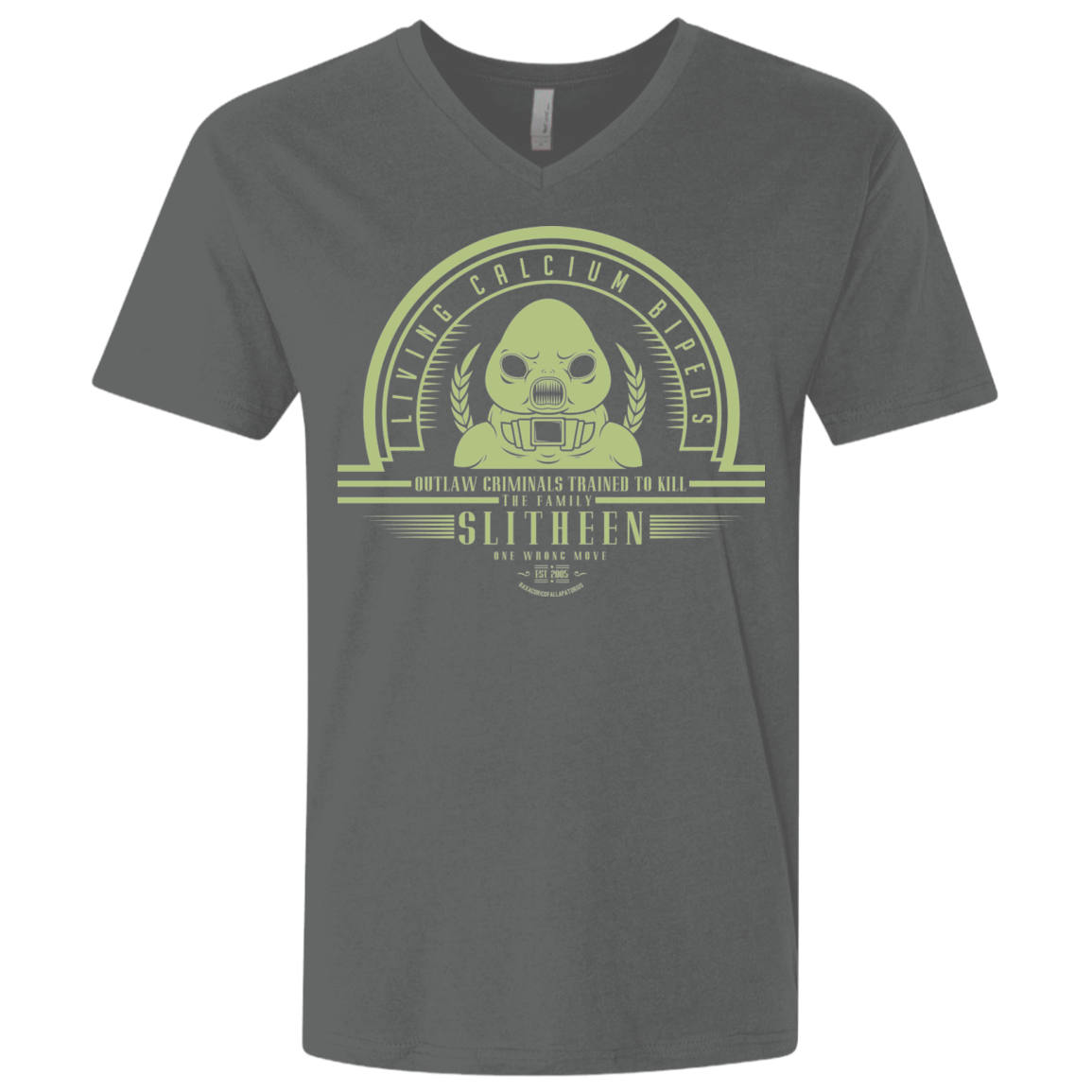 T-Shirts Heavy Metal / X-Small Who Villains Slitheen Men's Premium V-Neck