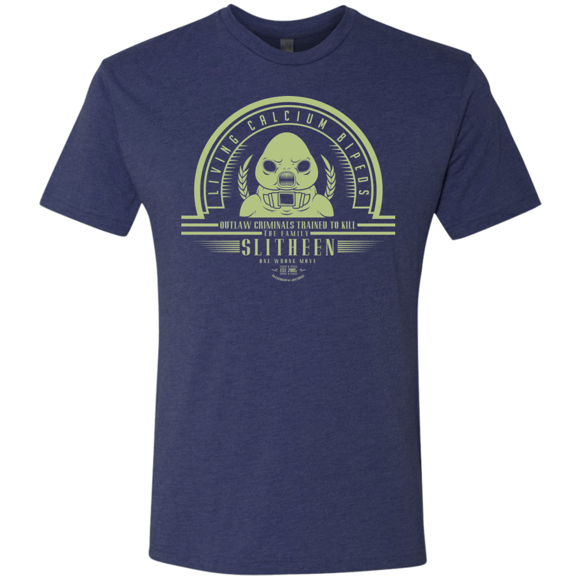 T-Shirts Vintage Navy / Small Who Villains Slitheen Men's Triblend T-Shirt
