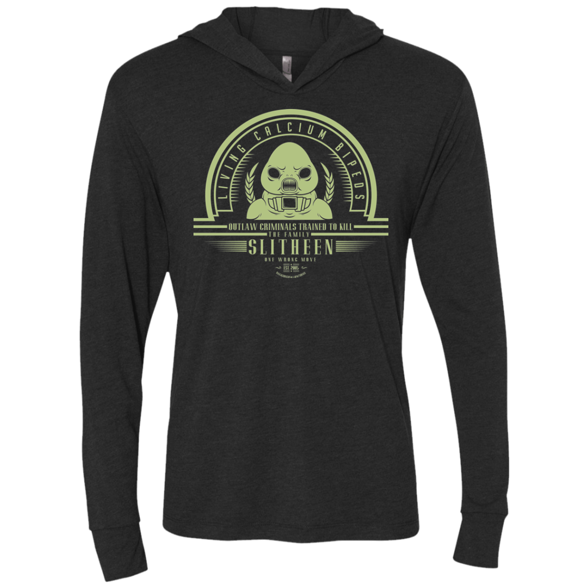 T-Shirts Vintage Black / X-Small Who Villains Slitheen Triblend Long Sleeve Hoodie Tee