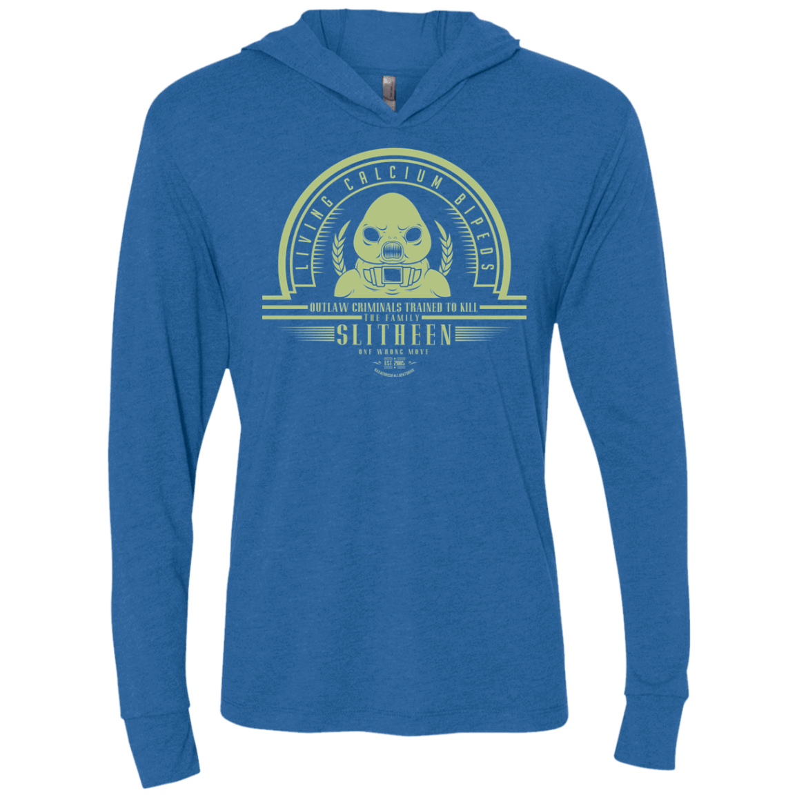 T-Shirts Vintage Royal / X-Small Who Villains Slitheen Triblend Long Sleeve Hoodie Tee