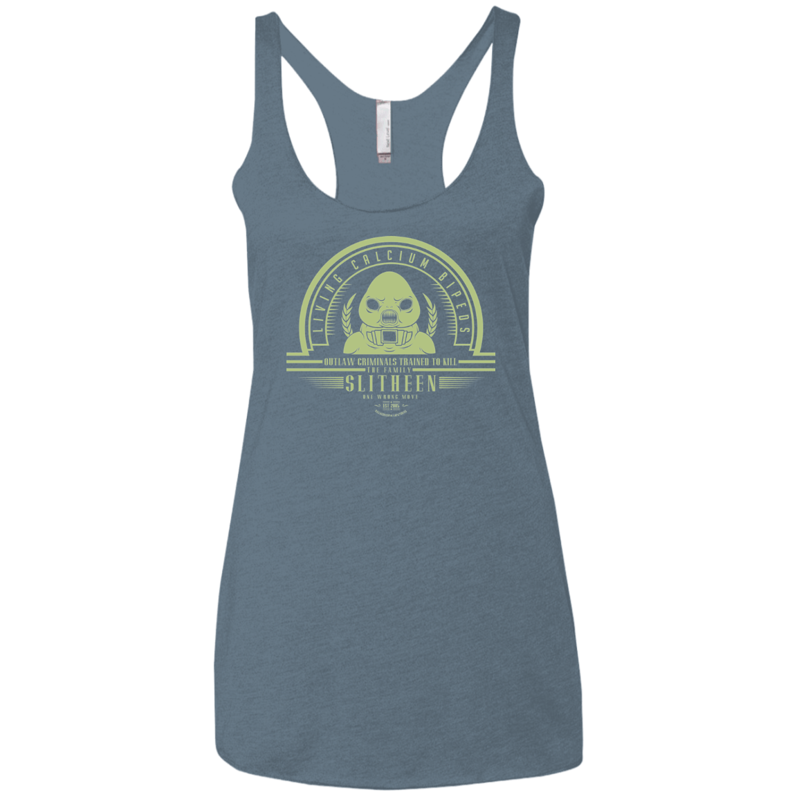 T-Shirts Indigo / X-Small Who Villains Slitheen Women's Triblend Racerback Tank