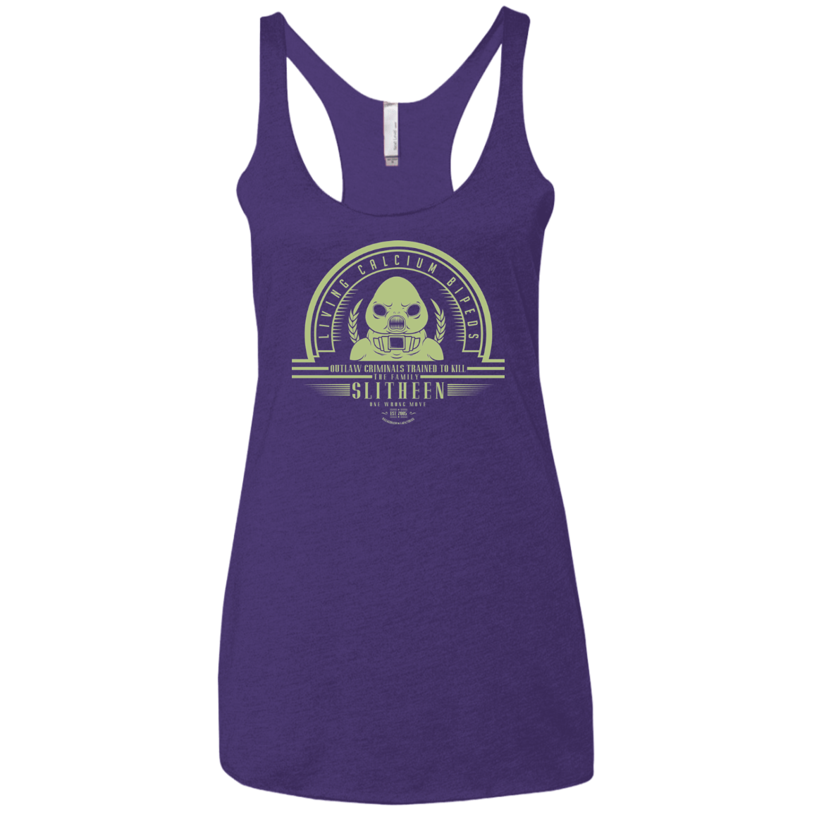 T-Shirts Purple / X-Small Who Villains Slitheen Women's Triblend Racerback Tank