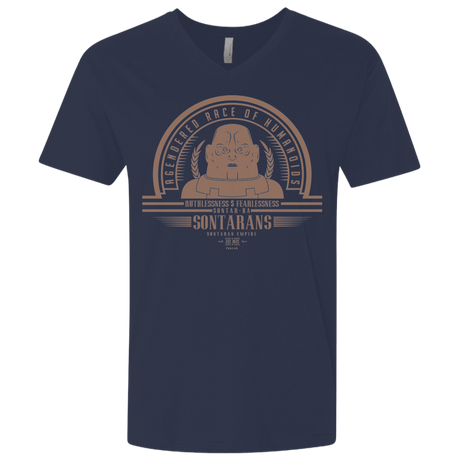 T-Shirts Midnight Navy / X-Small Who Villains Sontarans Men's Premium V-Neck