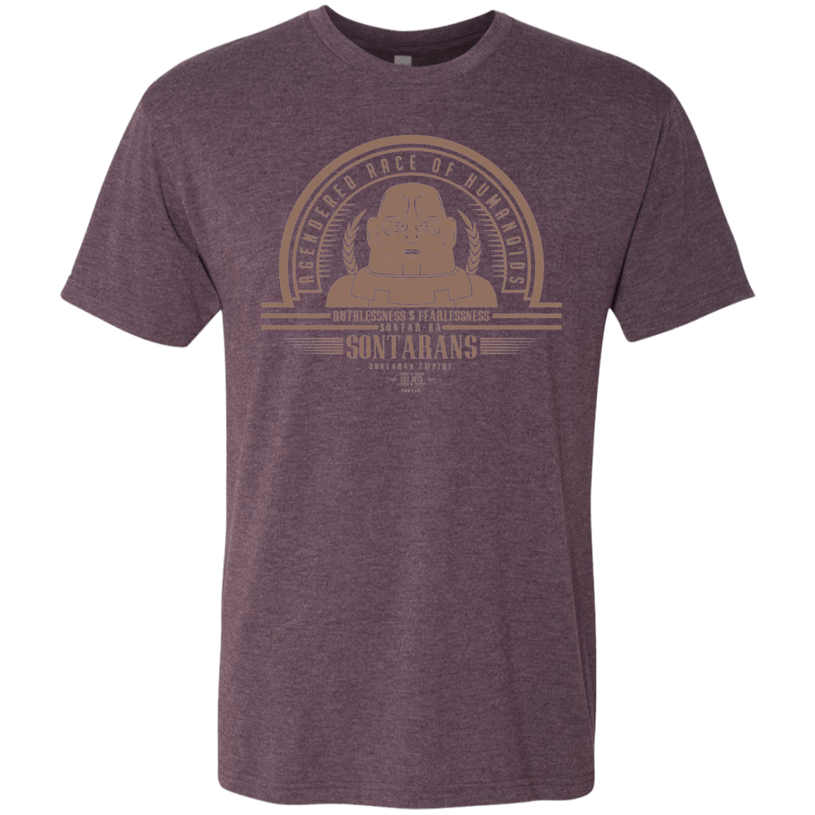 T-Shirts Vintage Purple / Small Who Villains Sontarans Men's Triblend T-Shirt