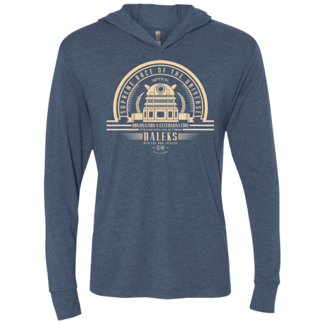 T-Shirts Indigo / X-Small Who Villains Triblend Long Sleeve Hoodie Tee