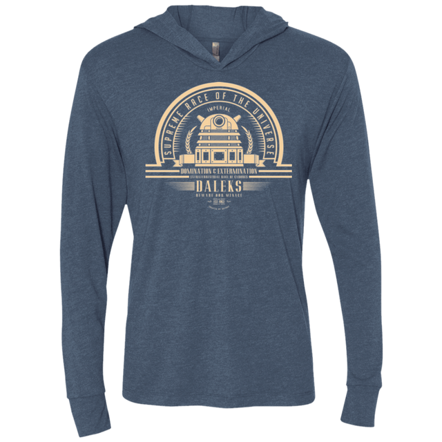 T-Shirts Indigo / X-Small Who Villains Triblend Long Sleeve Hoodie Tee