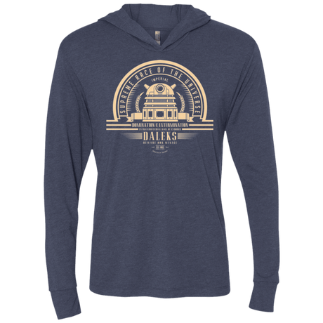 T-Shirts Vintage Navy / X-Small Who Villains Triblend Long Sleeve Hoodie Tee