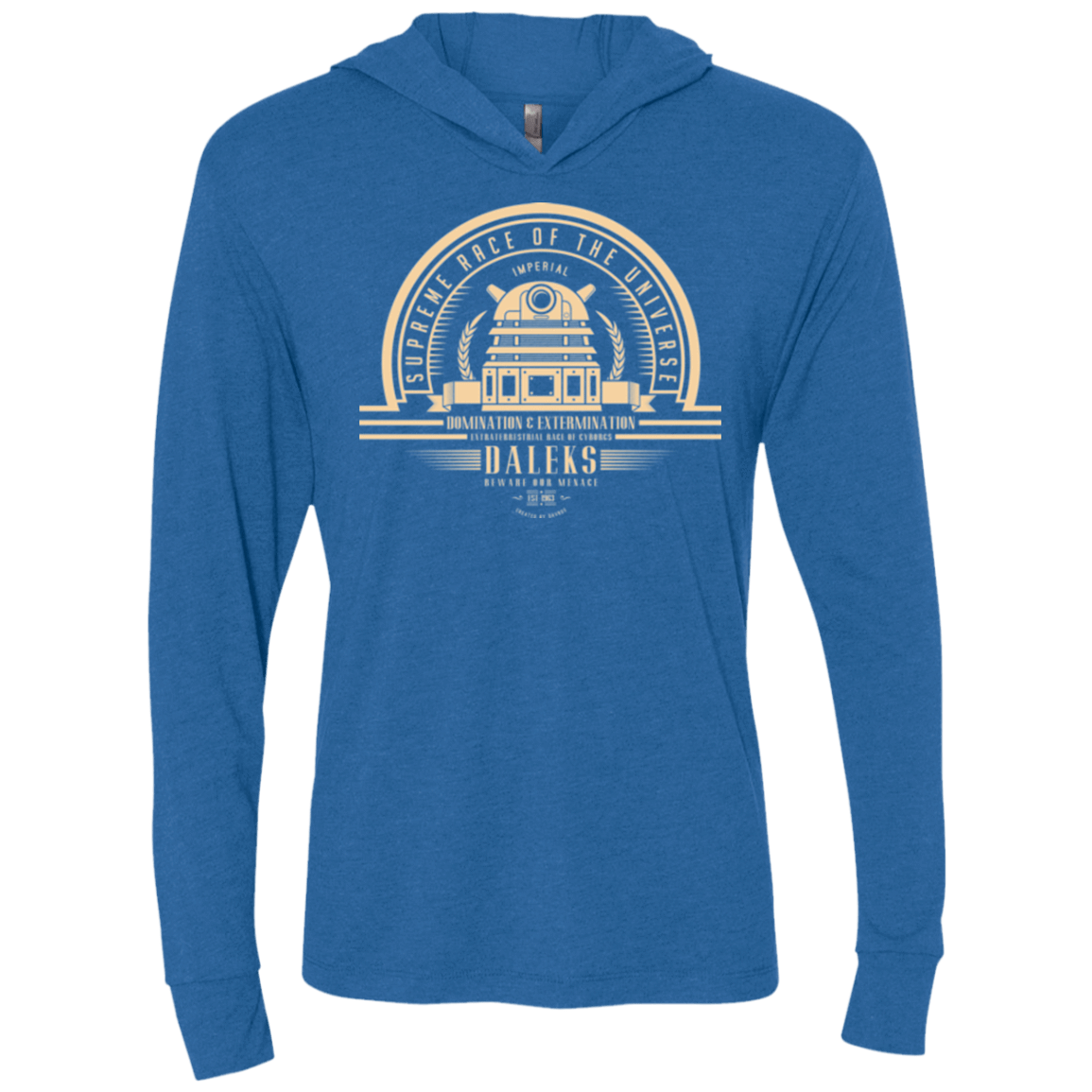 T-Shirts Vintage Royal / X-Small Who Villains Triblend Long Sleeve Hoodie Tee