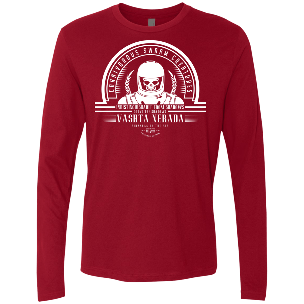 T-Shirts Cardinal / Small Who Villains Vashta Nerada Men's Premium Long Sleeve