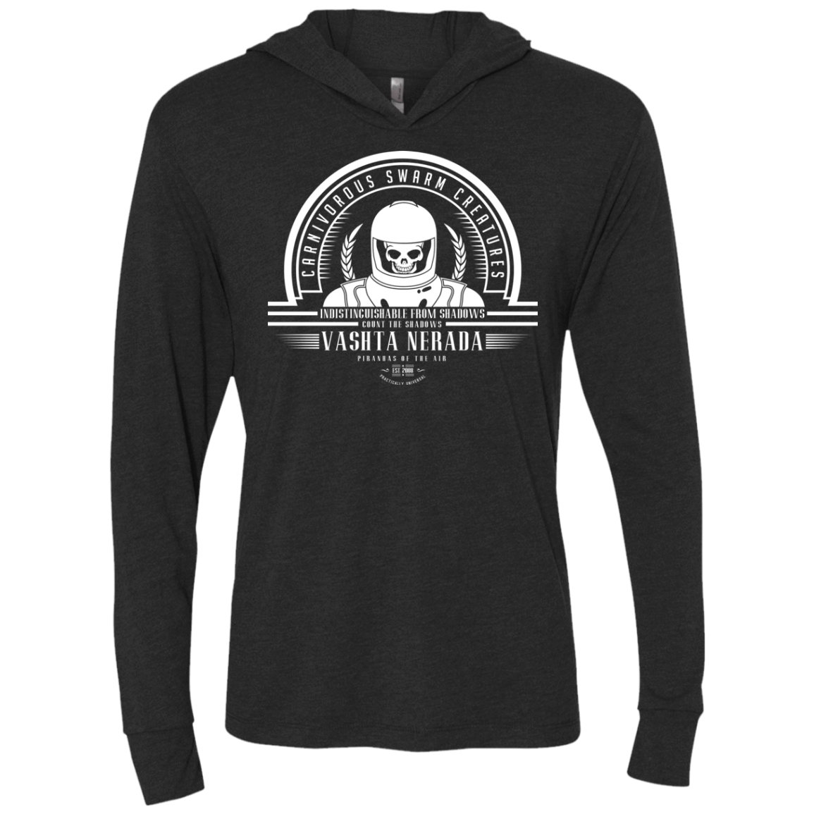 T-Shirts Vintage Black / X-Small Who Villains Vashta Nerada Triblend Long Sleeve Hoodie Tee