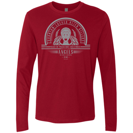 T-Shirts Cardinal / Small Who Villains Weeping Angels Men's Premium Long Sleeve