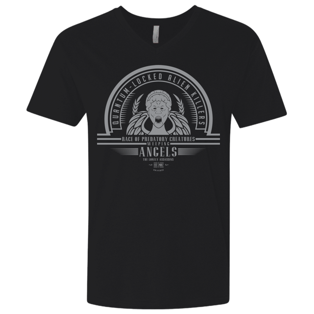 T-Shirts Black / X-Small Who Villains Weeping Angels Men's Premium V-Neck