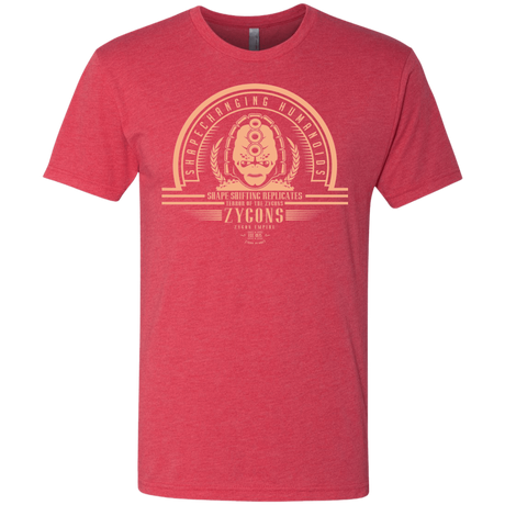T-Shirts Vintage Red / Small Who Villains Zygons Men's Triblend T-Shirt