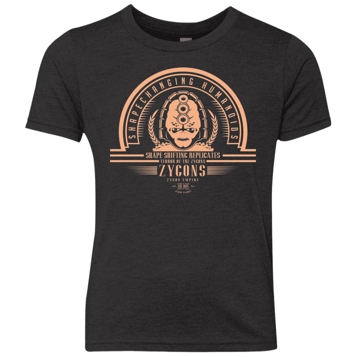 T-Shirts Vintage Black / YXS Who Villains Zygons Youth Triblend T-Shirt