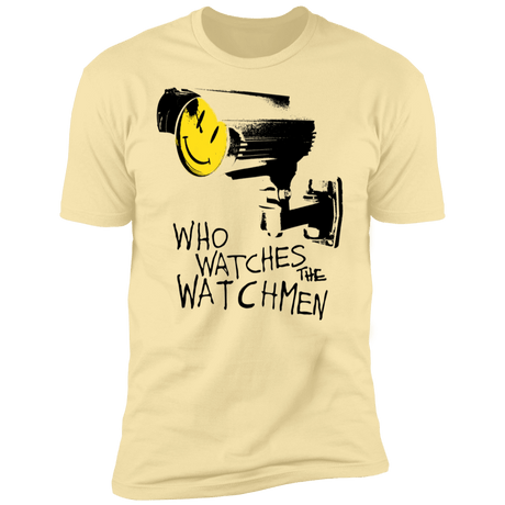 T-Shirts Banana Cream / S Who Watches CCTV Men's Premium T-Shirt