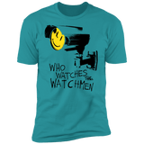 T-Shirts Tahiti Blue / S Who Watches CCTV Men's Premium T-Shirt