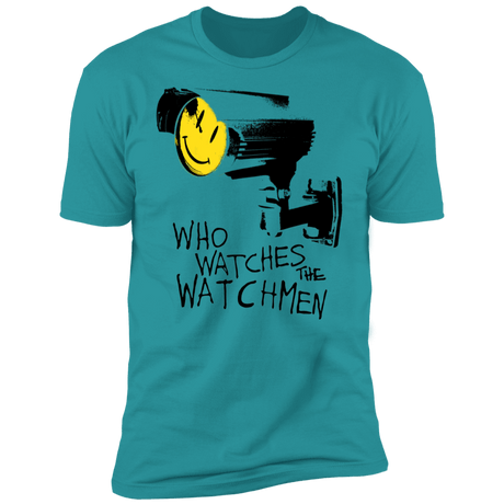 T-Shirts Tahiti Blue / S Who Watches CCTV Men's Premium T-Shirt