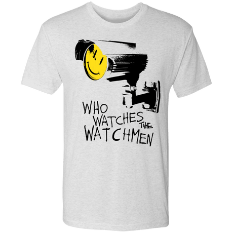 T-Shirts Heather White / S Who Watches CCTV Men's Triblend T-Shirt