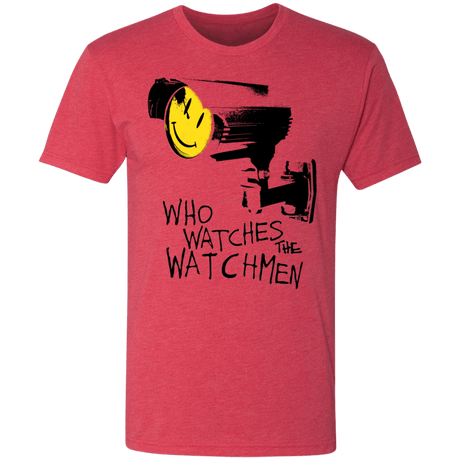T-Shirts Vintage Red / S Who Watches CCTV Men's Triblend T-Shirt