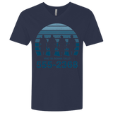 T-Shirts Midnight Navy / X-Small Who Ya Gonna Call Men's Premium V-Neck