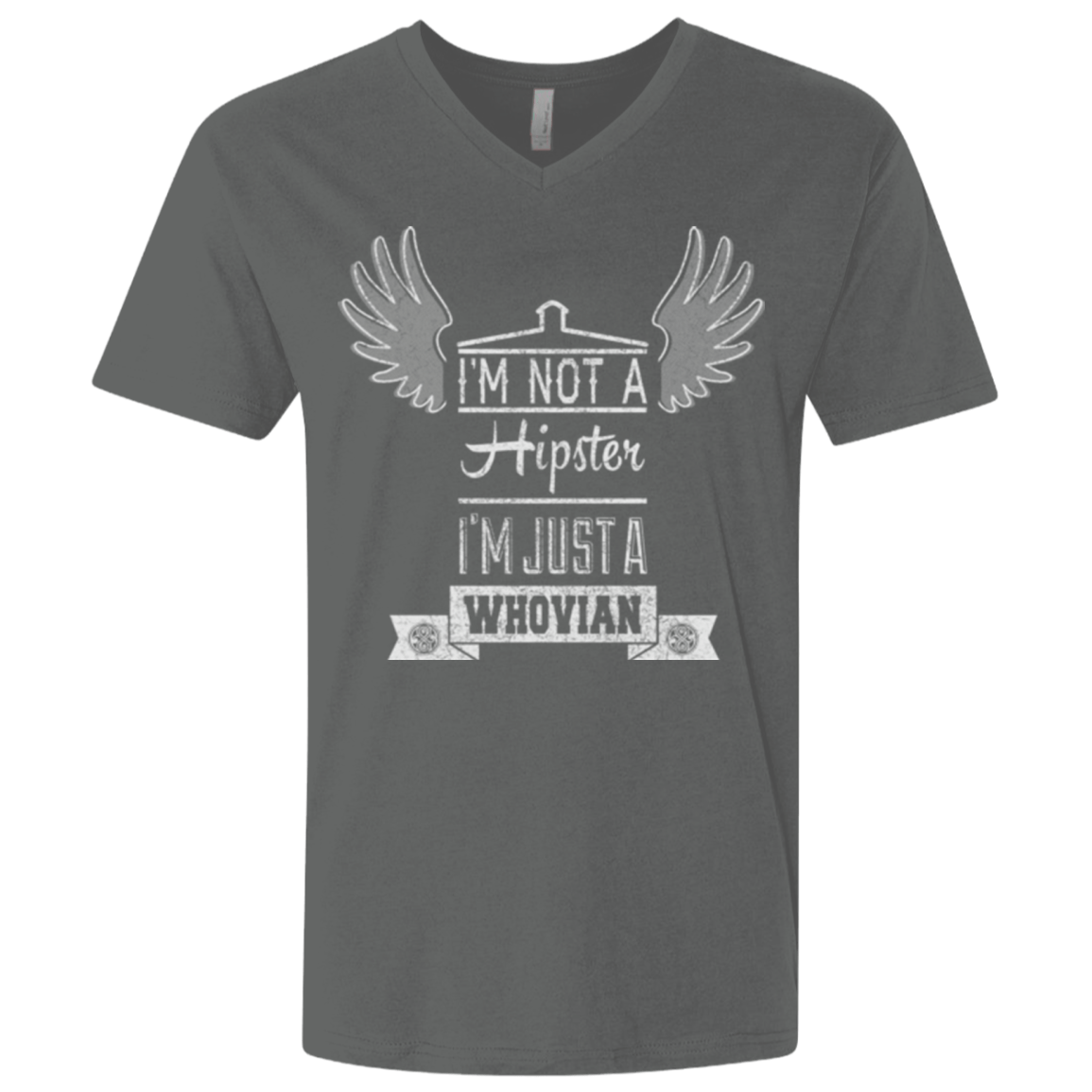 T-Shirts Heavy Metal / X-Small Whovian Hipster Men's Premium V-Neck