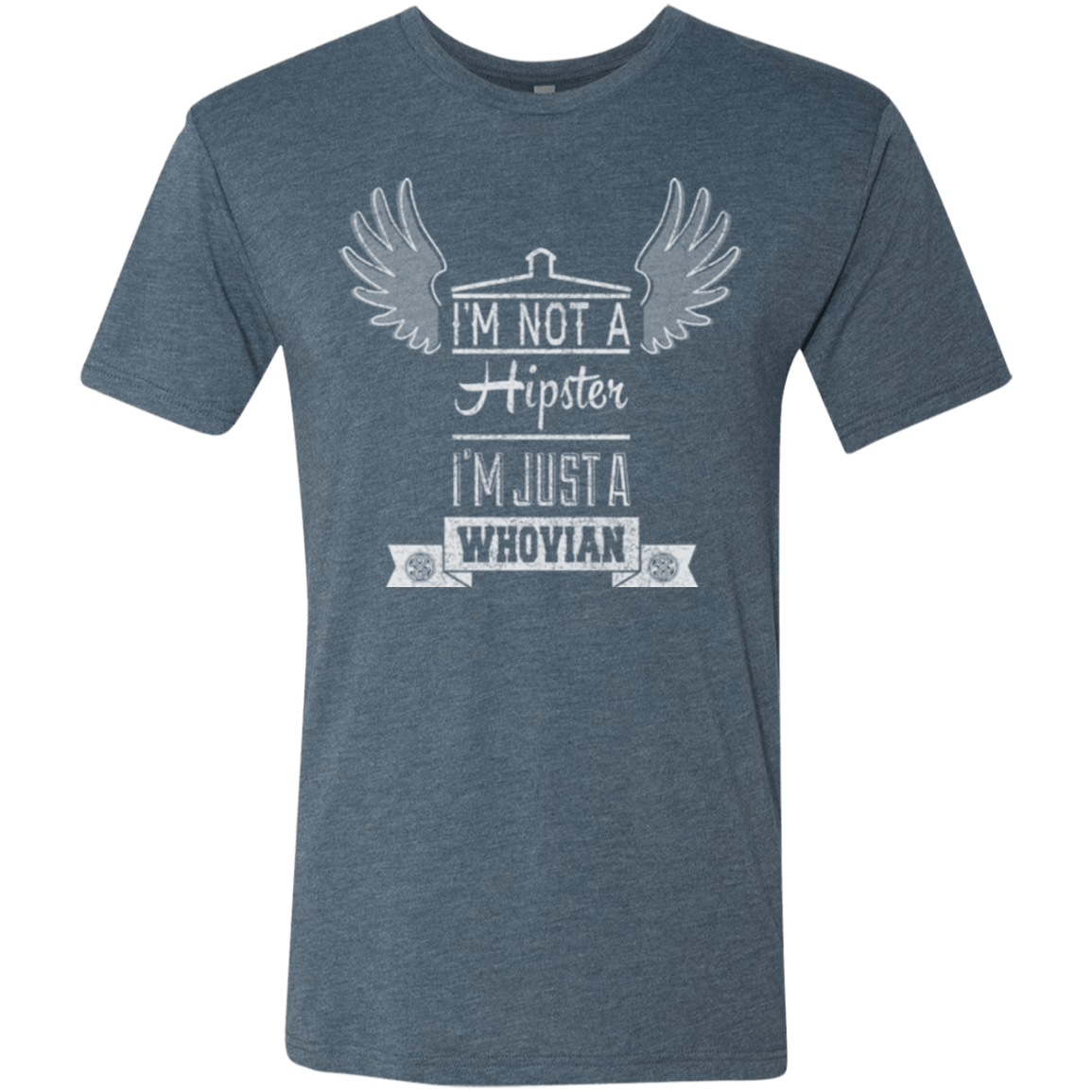 T-Shirts Indigo / Small Whovian Hipster Men's Triblend T-Shirt