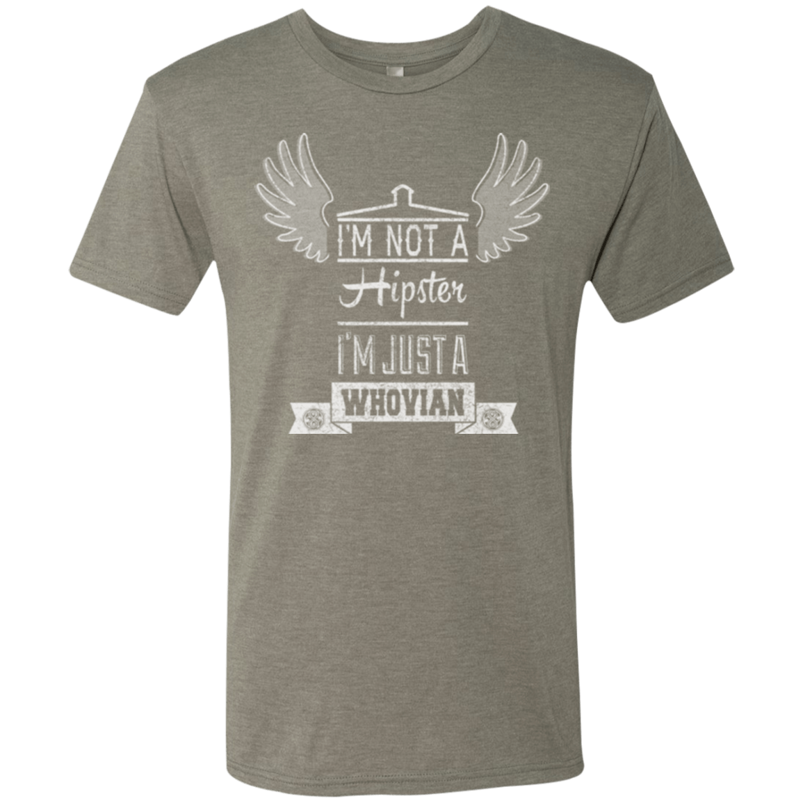 T-Shirts Venetian Grey / Small Whovian Hipster Men's Triblend T-Shirt