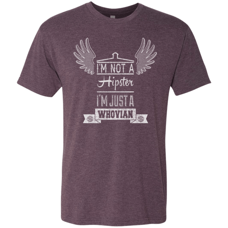 T-Shirts Vintage Purple / Small Whovian Hipster Men's Triblend T-Shirt