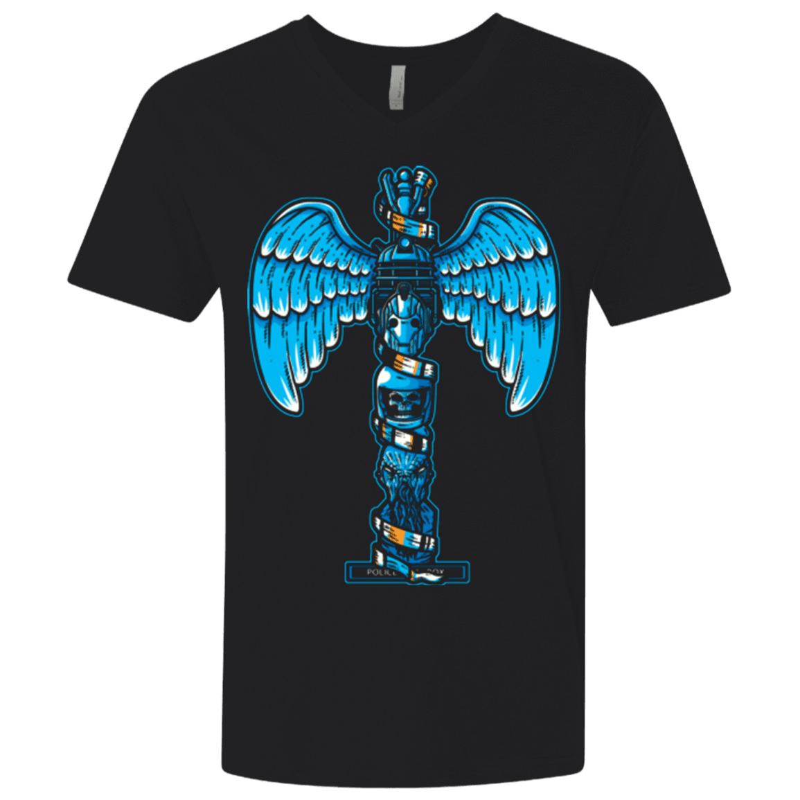 T-Shirts Black / X-Small WHOVIAN TOTEM Men's Premium V-Neck