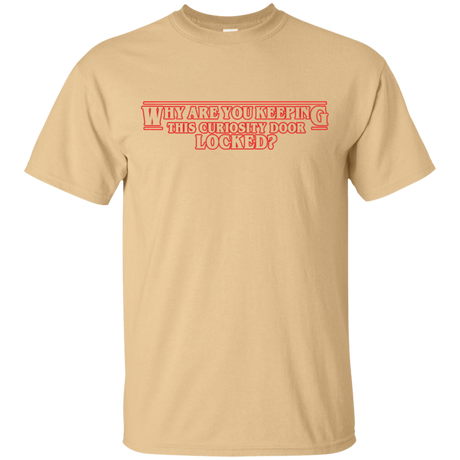 T-Shirts Vegas Gold / S Why are you Keeping this Curiosity Door Locked T-Shirt
