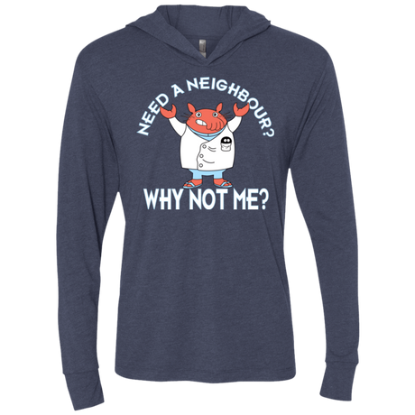 T-Shirts Vintage Navy / X-Small Why not me Triblend Long Sleeve Hoodie Tee