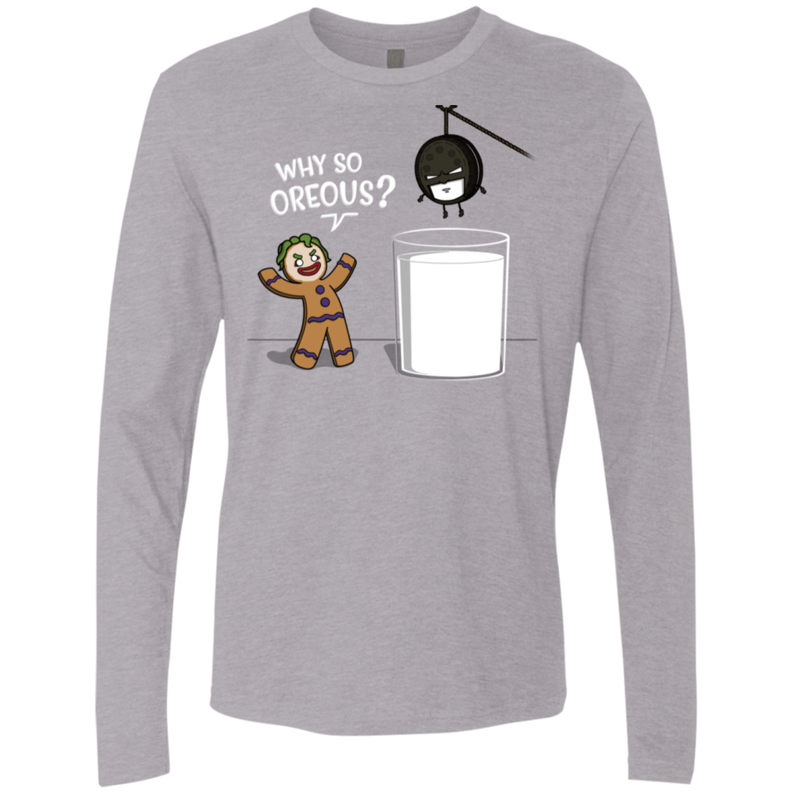 T-Shirts Heather Grey / S Why So Oreous Men's Premium Long Sleeve