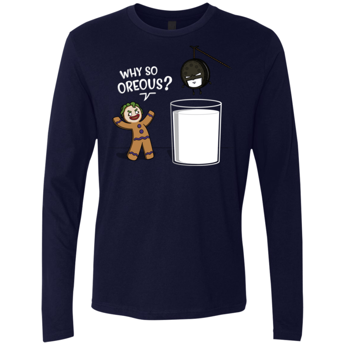 T-Shirts Midnight Navy / S Why So Oreous Men's Premium Long Sleeve
