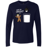 T-Shirts Midnight Navy / S Why So Oreous Men's Premium Long Sleeve